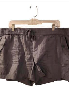 LOFT Gray Drawstring Cargo Shorts